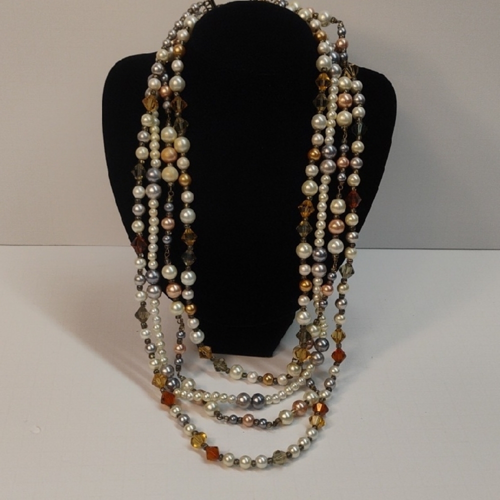 Vintage Gold and Silver Necklace Timeless Elegance